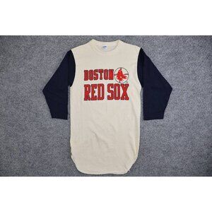 Vintage Champion Boston Red Sox 3/4 Sleeve Raglan T-Shirt MLB USA Adult Medium